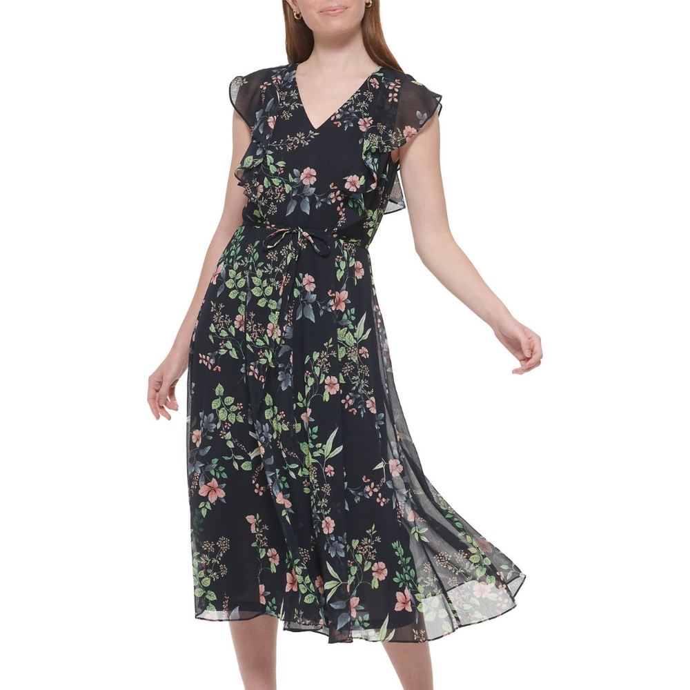 Tommy Hilfiger Cap Sleeved Floral Dress